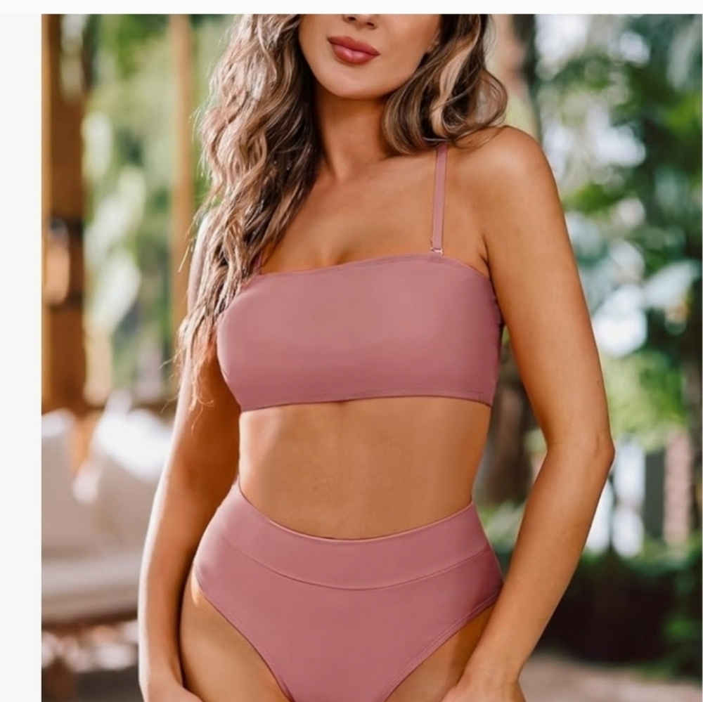 Pink queen bikini set